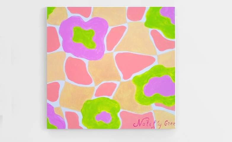 Matrix pink canvas Art