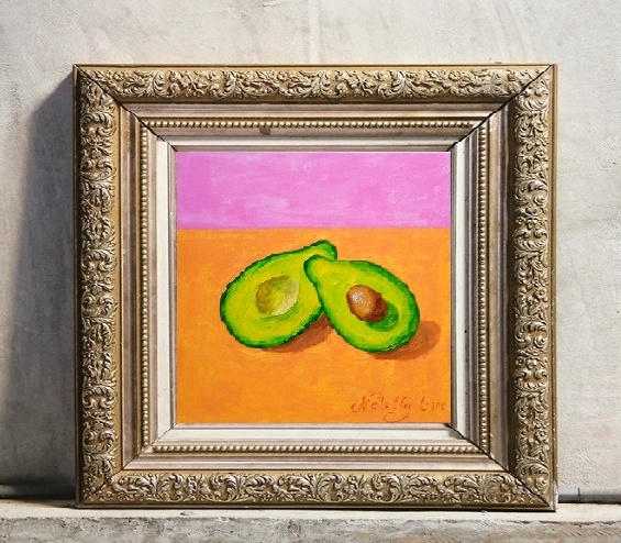 Avocado painting Original Canvas