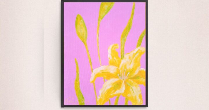 Lily on Pink Painting Canvas