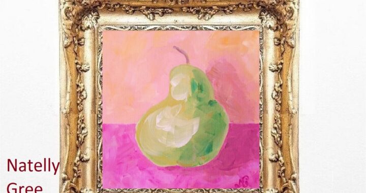 Pear Oil Painting Canvas Small