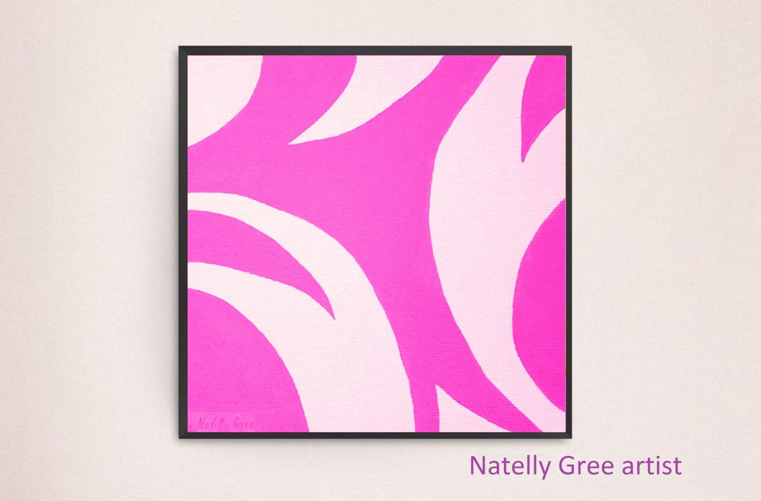 Pink Fashion Oil Painting Large Canvas Wall Art Original