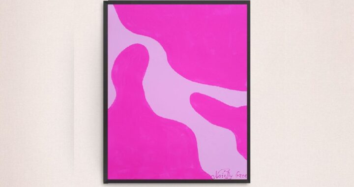 Pink Flexibility Oil Painting Large