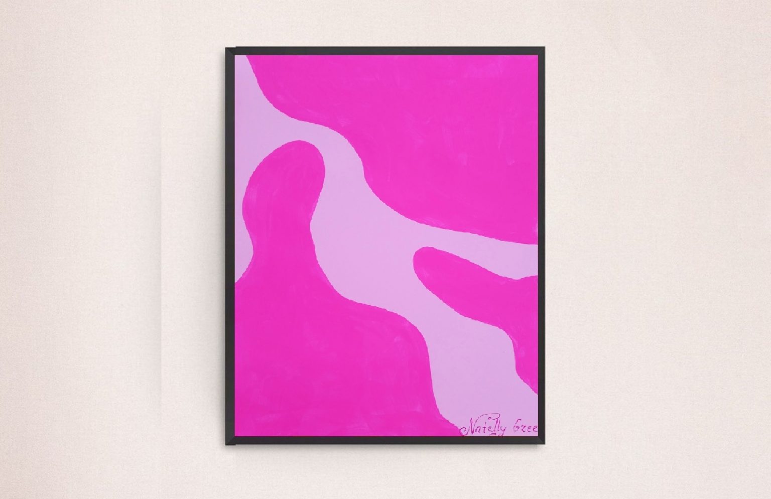 Pink Flexibility Oil Painting Large Canvas Artwork