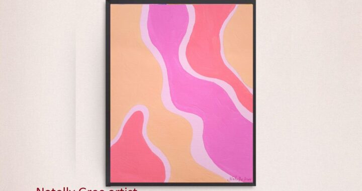 Pink Beige Flexibility Painting