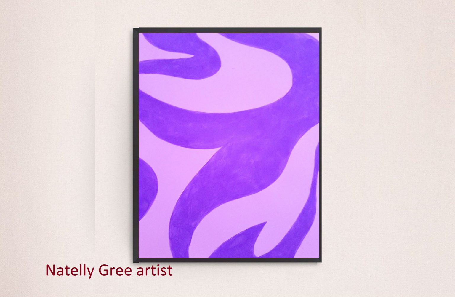 Purple Abstract Oil Painting Large Artwork Original