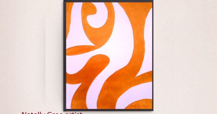 Beige Abstract Oil Painting Minimalist Large Art Canvas