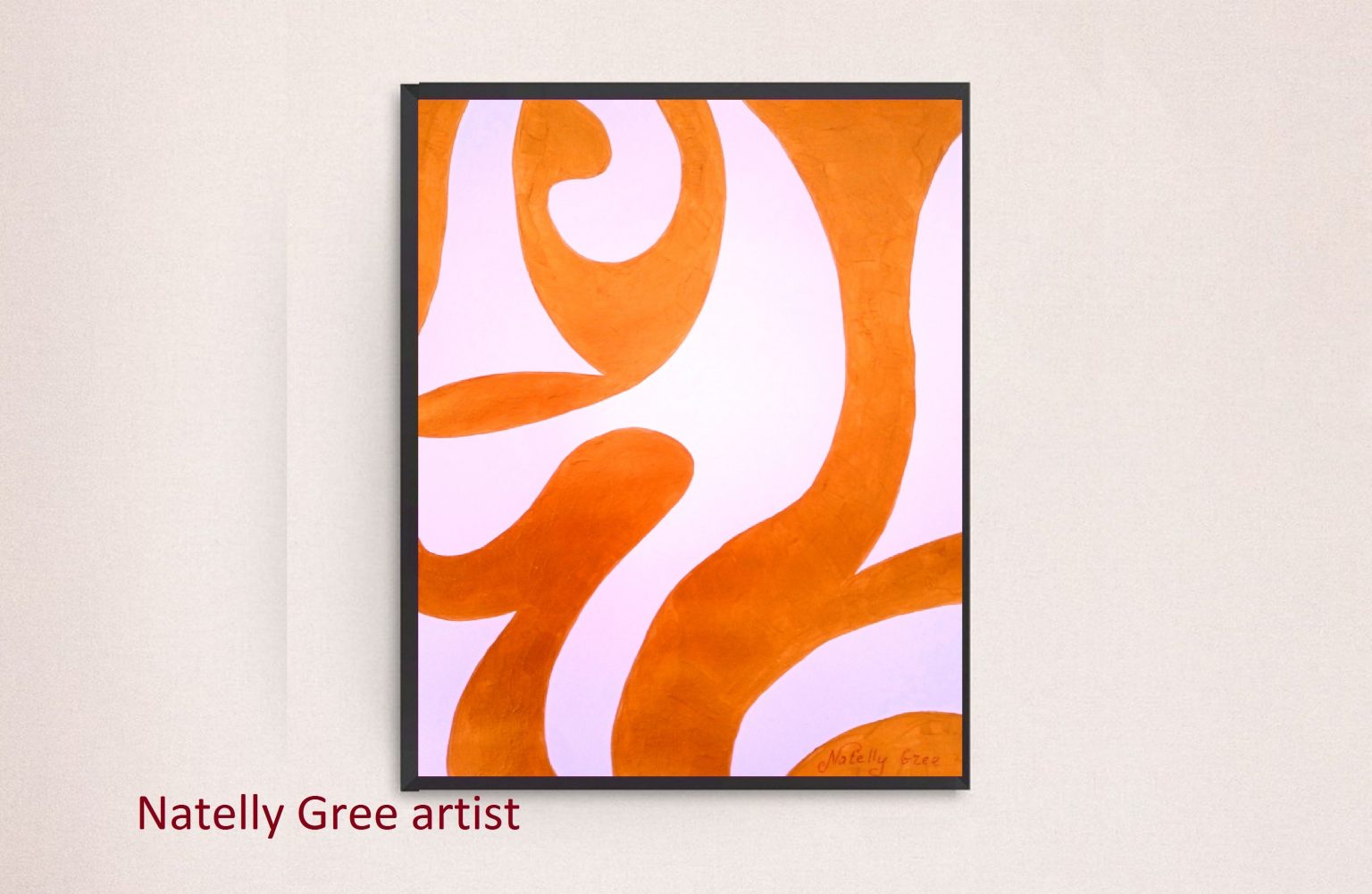 Beige Abstract Oil Painting Minimalist Large Art Canvas