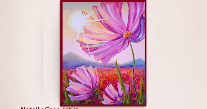 Daisy Flowers Oil Painting Sunny Floral Original Art Chamomile Canvas Wall Art Large