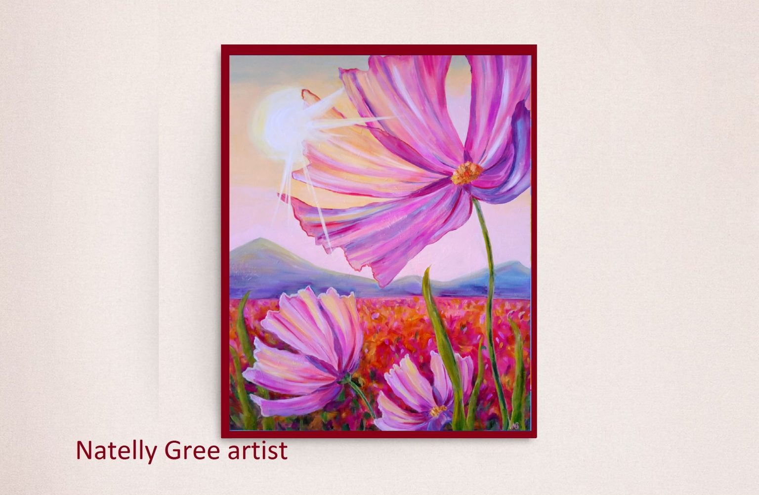 Daisy Flowers Oil Painting Sunny Floral Original Art Chamomile Canvas Wall Art Large